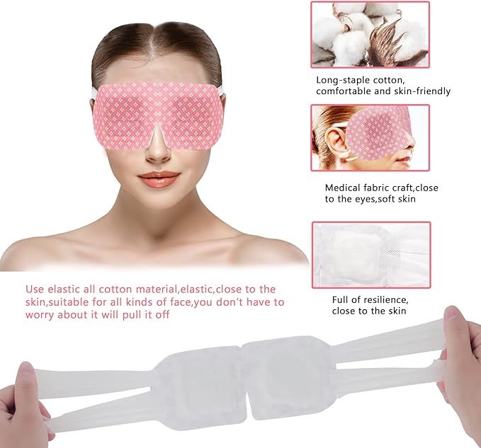 18 Packs Steam Eye Mask for Dry Eyes Dark Circles and Puffiness Tired Eyes, Disposable Self Heating Eye Mask for Stress Relief Relief Eye Fatigue-Velvo Beauty