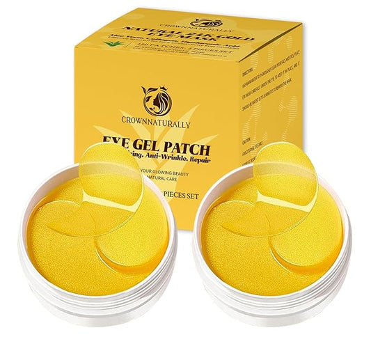 120PCS Under Eye Patches 24K Gold Eye Mask with Aloe Vera Natural Ingredients, Moisturizing Skin Care with Hyaluronic Acid and Collagen for Anti-Wrinkle, for Dark Circles and Puffiness-Velvo Beauty