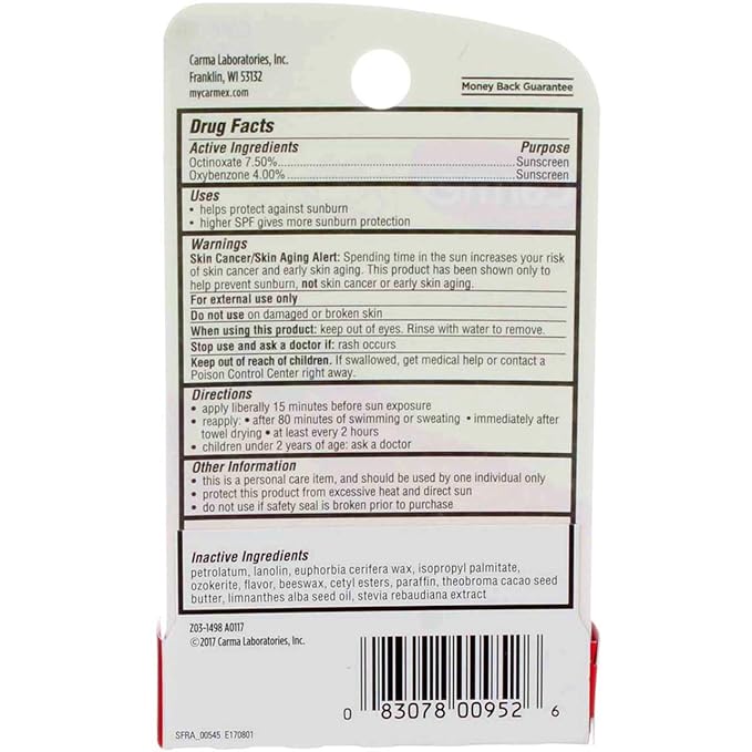 Carmex Click-Stick Moisturizing Lip Balm SPF 15 Cherry 0.15 oz (Pack of 2)-Velvo Beauty