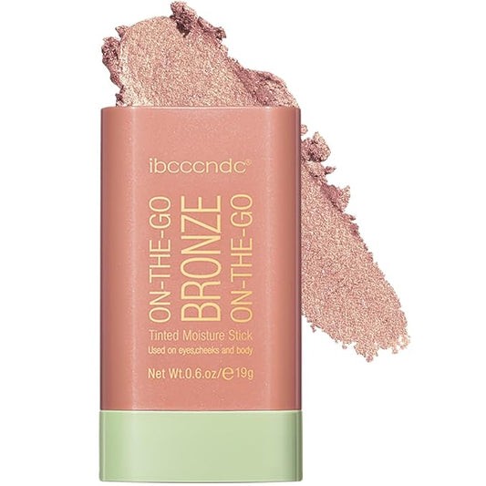 MEICOLY Cream Bronzer Stick, Natural Highlight Contour Makeup,Face Highlighter Stick,Contour Stick Facial Contouring Stick,Buildable Face Bronzer Face Shaping,Waterproof,02 Soft Glow-Velvo Beauty