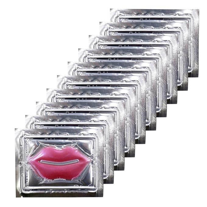 Adofect 30 Pieces Collagen Crystal Lip Masks, Collagen Lip Pads Great for Moisturizing, Remove Dead Skin, Anti Chapped & Anti-Aging and Plump Your Lips, Watermelom Red-Velvo Beauty