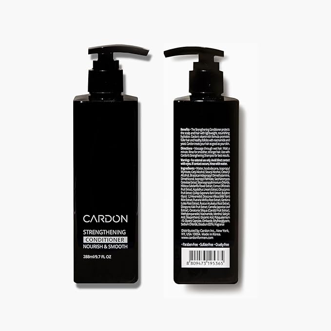 Hair Growth Conditioner for Men by CARDON, Prevent Thinning Hair and Hair Loss with Niacinamide & Vitamin B5 for healthy scalp, Korean Skin care, Deep Conditioner for dry damaged hair, (1 Bottle)-Velvo Beauty