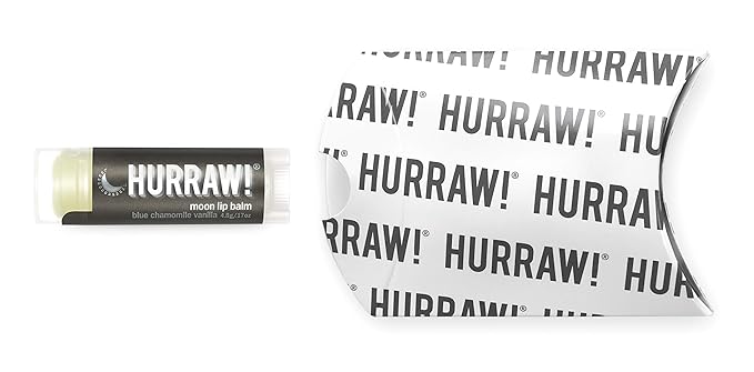 Hurraw! Moon Night Treatment (Blue Chamomile, Vanilla) Lip Balm: Organic, Certified Vegan, Cruelty and Gluten Free. Non-GMO, 100% Natural. Bee, Shea, Soy and Palm Free. Made in USA-Velvo Beauty