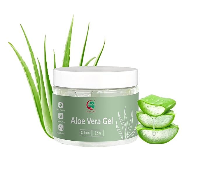 Aloe Vera Gel 12 oz | Unscented | For Face, Scalp & Hair | by Yogi’s Gift®-Velvo Beauty