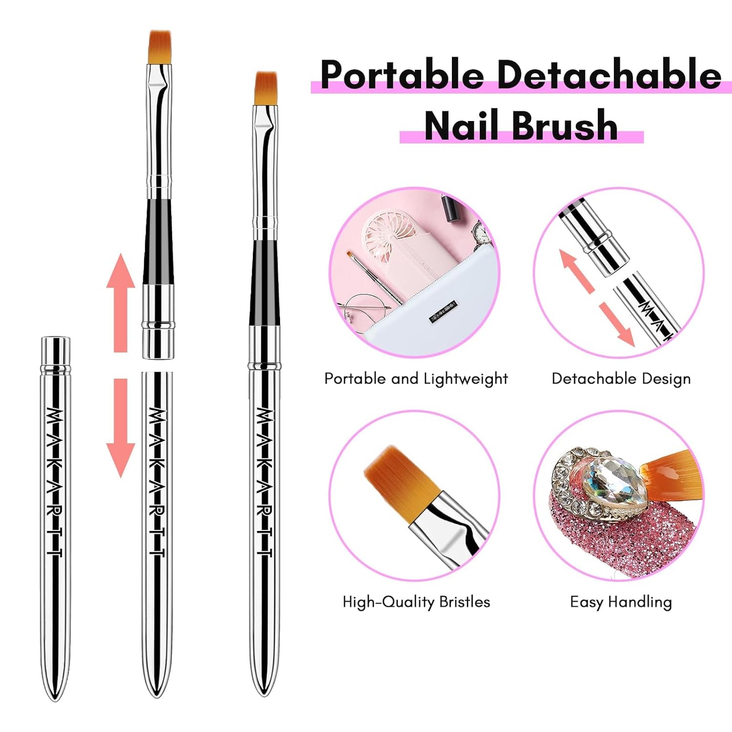 Makartt Nail Rhinestone Glue Gel with Brush Pen Set, 15ml Clear Nail Gem Glue Wipe-Off Super Strong Adhesive Nail Art Glue Gel for Nail Decorations 3D Stones Charms Flowers, Nail Lamp Needed-Velvo Beauty