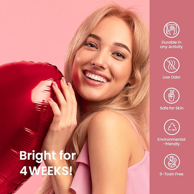 Beetles Gel Nail Polish Set 6 Colors Pink Nude Gray Glitter Gel Polish Wedding Nail Polish Bridesmaid Nail Art Design Soak Off Uv LED Lamp Needed Manicure Set Gifts for Women Bridesmaid Beauty-Velvo Beauty