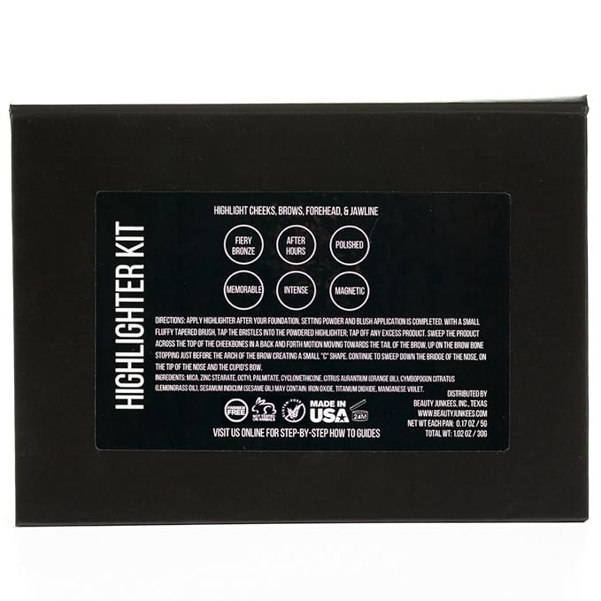 Makeup Highlighter Palette – Beauty Junkees Powder Highlighter Makeup Palette 6 Shades Glow Kit, Face Highlight Make Up Set for Beginners, Professional Quality, Paraben Gluten Cruelty Free Cosmetics-Velvo Beauty