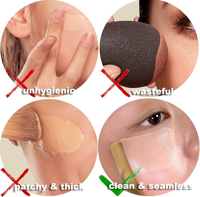 Korean Makeup Mixing Palette with Stainless Steel Picasso Spatula - Acrylic Tray for Foundation and Nail Polish - Luxury Beauty Tool for SFX Makeup & Nail Artists - Gold-Velvo Beauty