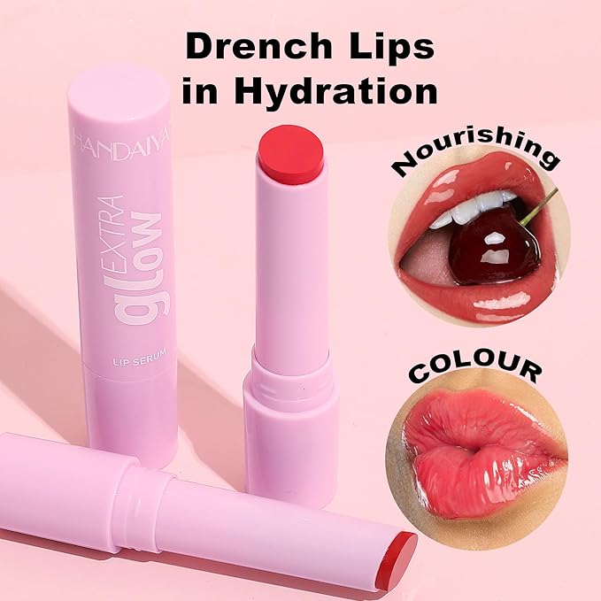 MUESCHER Glow Lip Balm Plumping Moisturizing Lip Balm For Dry Cracked Lips, Moisturizer Nourishing Lip Balm Lip Care Vegan Tinted Lip Balm, Dewy Glassy Lip Balm Shine Lips Plumper Jelly Lipstick(05#)-Velvo Beauty