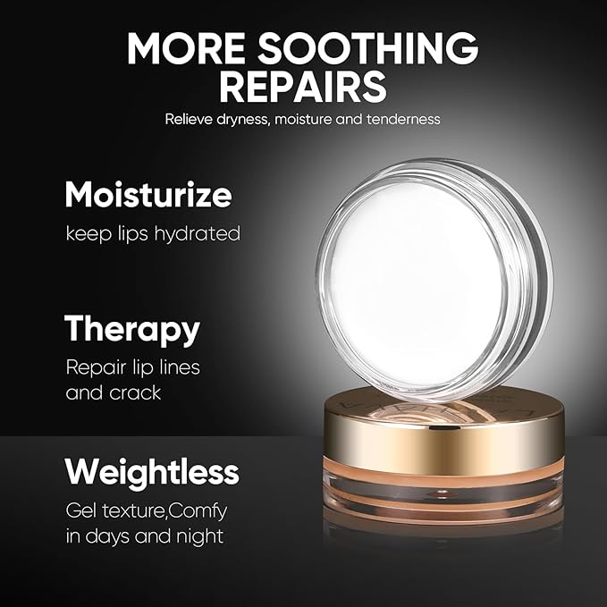 Lip Care Kit with Lip Exfoliator Scrub, Lip Sleeping Mask and Lip Essence Oil for Dry Cracked Lips, Repair and Moisturize Your Lips All Day-Velvo Beauty