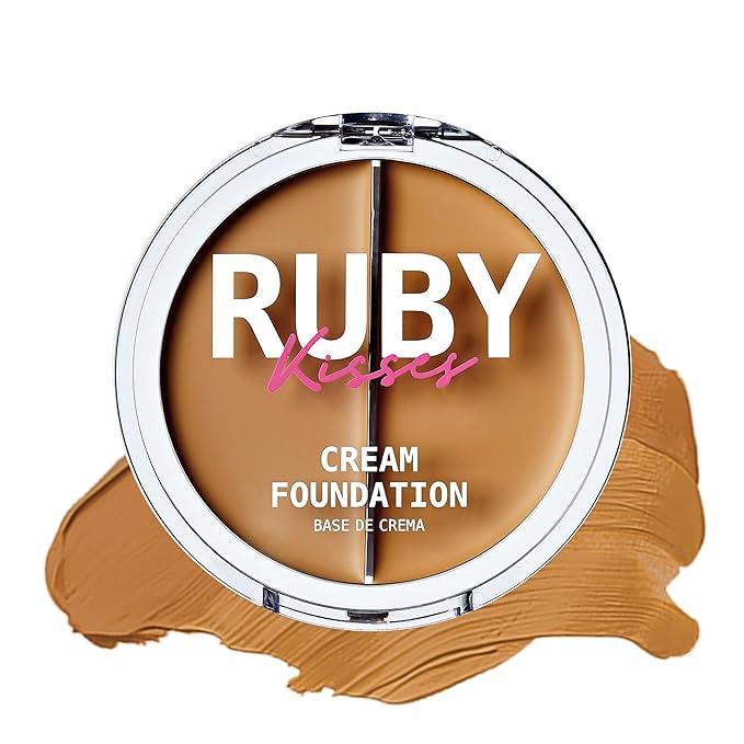 Ruby Kisses 3D Face Creator Cream Foundation & Concealer, 12 Hours Long Lasting, Medium to Full Coverage, Non-Greasy, Ideal for Makeup & Contour Palette (Level 7)-Velvo Beauty