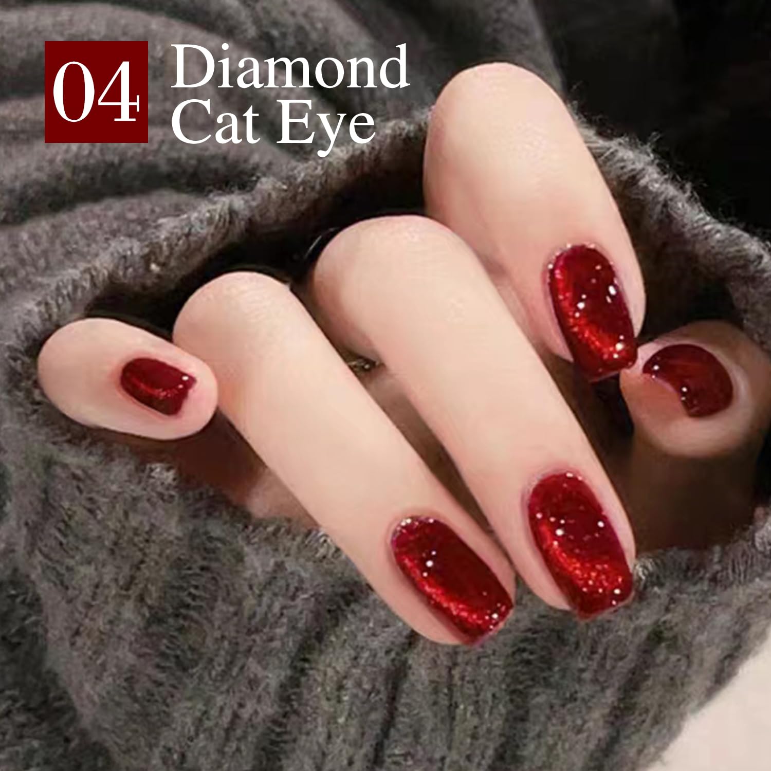 Double Rhythm 6 Colors Cat Eye Gel Polish Set Shimmer Glitter with Magnet Holographic Reflective Magnetic UV Nail Art Kit (6-Kit 26)-Velvo Beauty