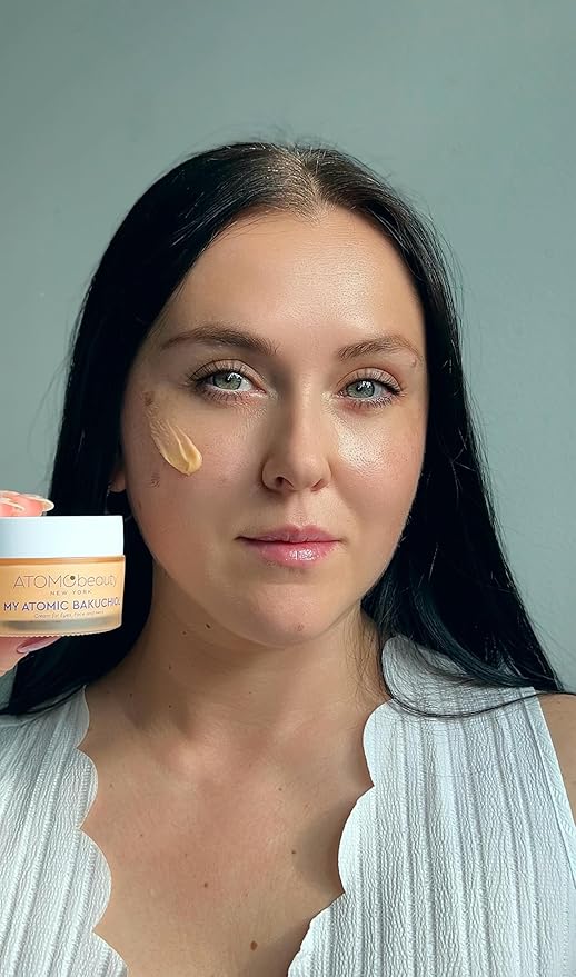 MY ATOMIC BAKUCHIOL Cream for Eyes, Face and Neck – Bakuchiol + Purified Quinoa Seed Polysaccharides | Anti-Aging, Lifting & Brightening | Retinol Alternative | Vegan & Dermatologically Tested – 45ml-Velvo Beauty