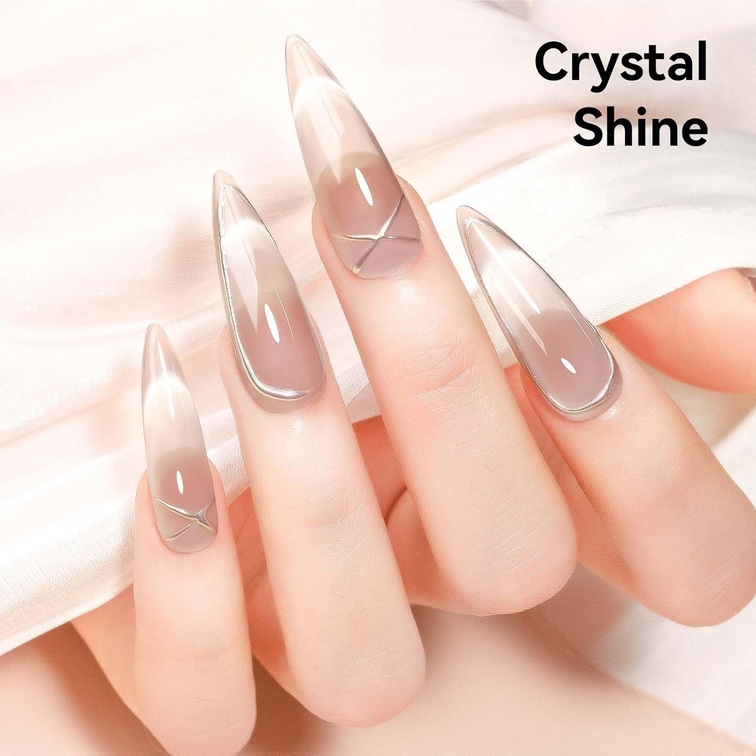 Nude Magnetic Cat Eye Gel Nail Polish Set with Magnetic Stick and Nail Lamp, 12ML-Velvo Beauty