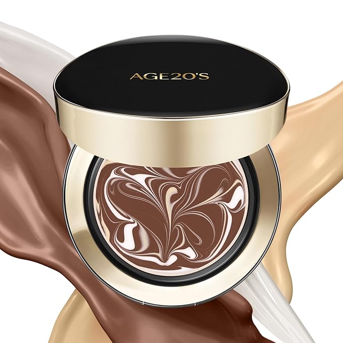 AGE20'S Signature Essence Pact SPF 50+ | Pack of 1 | 41N MOCHA | Cream Foundation, Dewy Finish, Natural Coverage | Korean Cushion Foundation-Velvo Beauty