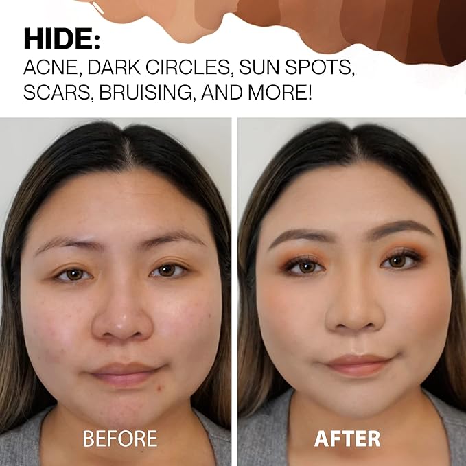 HIDE PREMIUM Liquid Foundation, Multi-Use Waterproof Foundation, Medium/Full Coverage Foundation, Shades for All Skin Types (See Shade Finder), Walnut, 1 fl oz-Velvo Beauty