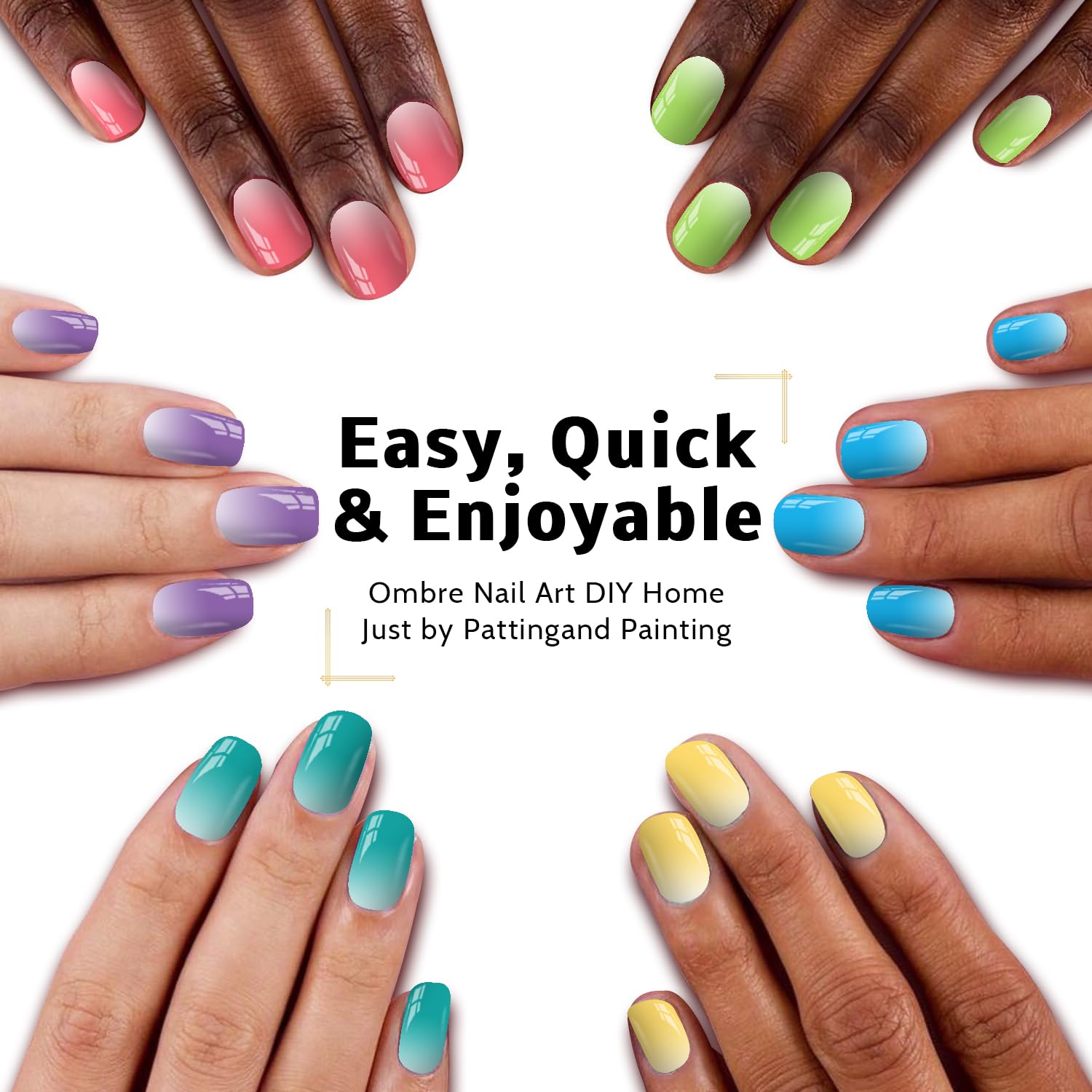 Sponge Pat Paint Nail Gel, 9 Colors Ombre Nails Gradient Gel Nail Blush Blooming Aura Nails Drawing Stripper Floral Painting Nail Art, No Wipe, UV/LED Curing (9 Colors J)-Velvo Beauty