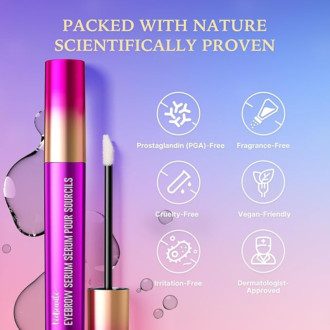 VieBeauti Eyebrow Growth Serum: Eyebrow Serum to Grow Brows with Advanced Formula to Boost Longer Fuller and Thicker Looking Eyebrows 3mL-Velvo Beauty