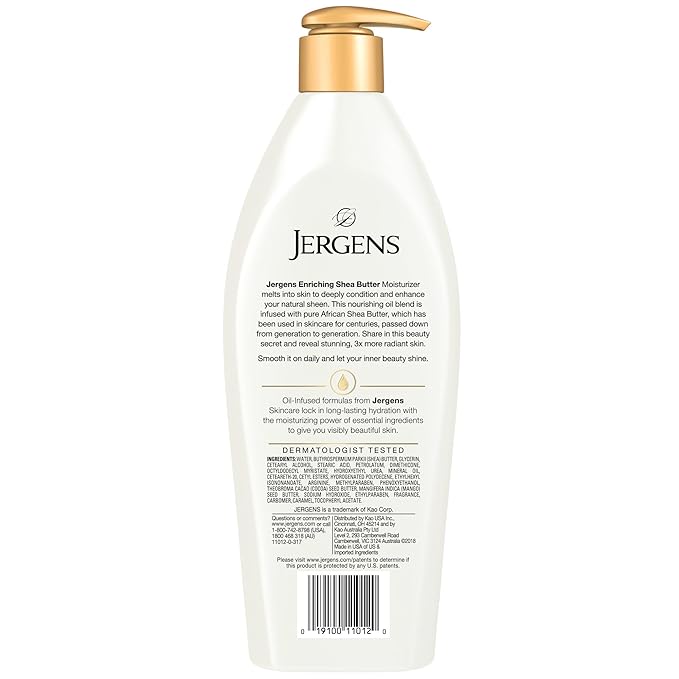 Jergens Shea Butter Hand and Body Lotion, Deep Conditioning Moisturizer, 3X More Radiant Skin, with Pure Shea Butter, Dermatologist Tested, 16.8 Oz, Pack of 3-Velvo Beauty