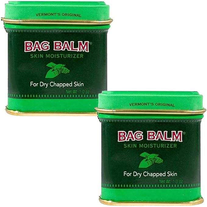 Bag Balm Vermont's Original for Dry Chapped Skin Conditions (1 Ounce Tin (2 Pack))-Velvo Beauty