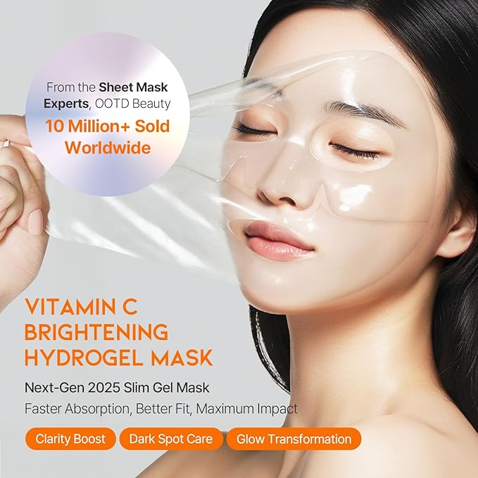 #OOTD Vitamin C Collagen Glutathione Hydrating & Firming Hydrogel Sheet Mask - Radiant Glow Gel Mask and Dull Skin (5pcs)-Velvo Beauty