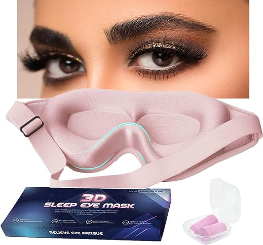 Eye Mask for Lash Extensions, Sleeping Mask for Women, 3D Contoured Eyelash Sleeping Mask for Extensions, Eye Covers for Sleeping for Travel, Airplane, Meditation-Velvo Beauty