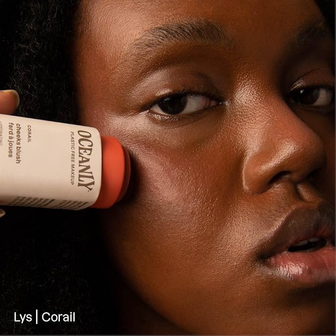 ATTITUDE Oceanly Lightweight Blush Stick, Titanium Dioxide-Free, EWG Verified, Plastic-Free, Vegan & Cruelty-free Makeup, Corail, 0.3 Ounces-Velvo Beauty
