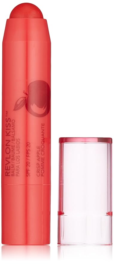 Revlon Lip Balm, Kiss Tinted Lip Balm, Face Makeup With Lasting Hydration, SPF 20, Infused With Natural Fruit Oils, 030 Crisp Apple, 0.09 Oz-Velvo Beauty