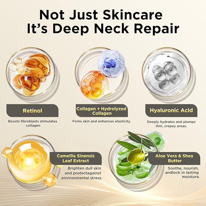 Firming Neck Cream for tightening and firming,Retinol,Collagen & Hyaluronic Acid Cream-Anti-Aging Face Moisturizer for Face,Wrinkle Smoother for Women & Men, 1.76 Fl Oz-Velvo Beauty