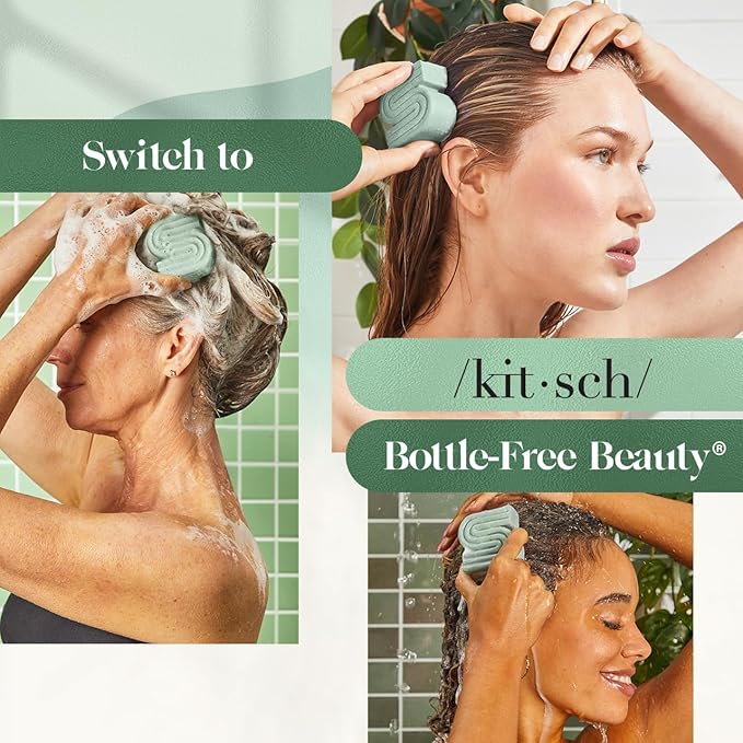 Kitsch Rosemary & Biotin Shampoo Bar - For Hair Growth, Strengthening, Thickening & Volumizing Shampoo for Women and Men - Free of Parabens, Sulfates & Silicones - Made in USA - 3.2 oz-Velvo Beauty