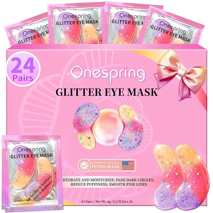 Eye Masks (24 Pairs) - Gift for Her - Under Eye Patches for Dark Circles, Puffiness, Wrinkles, Soothing & Hydrating, Skincare Eye Gel Pads, Beauty Essential for Women, Bridesmaid Gifts-Velvo Beauty
