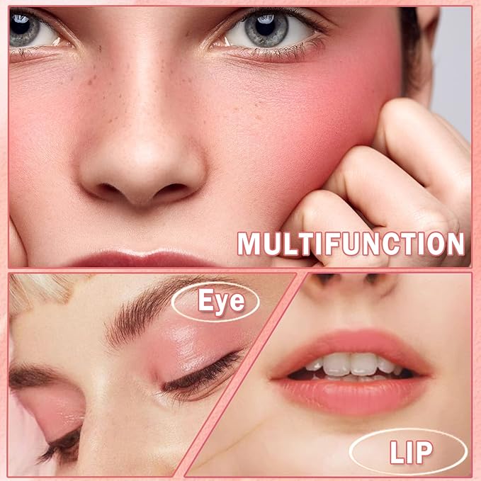 Liquid Blush Cream Blush Soft Matte Blush Liquid Stick for Cheeks Natural Cream Blush Makeup Dewy Face Blush Cosmetics - 02 Pink-Velvo Beauty