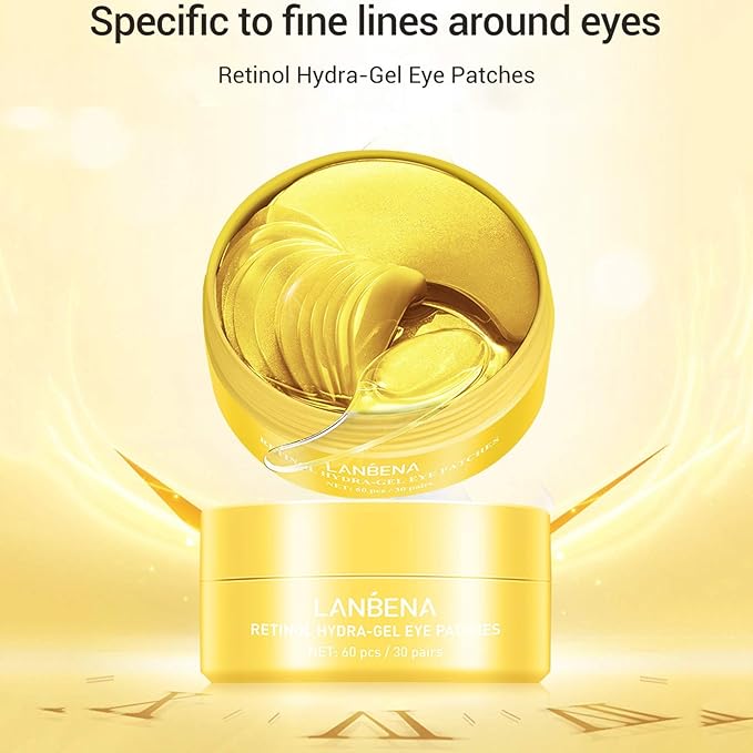 30 Pairs Hyaluronic Acid Collagen Eye Mask,Moisturizing Brightening Eye Mask, Eyes Treatment for Reducing Dark Circles, Lighten Wrinkles Anti-Aging, Fine Lines Eye Bags Puffiness for Women Men-Velvo Beauty