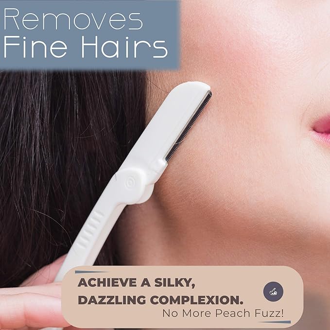 Dermaplaning Tool (9 Count) – Easy to Use Dermaplane Razor for Face – Precision Facial Razor for Eyebrows & Peach Fuzz - Gentle Exfoliating Shaver for Smooth, Radiant Skin-Velvo Beauty