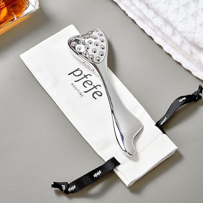 Stainless Steel Gua Sha & Face Roller, 3-in-1 Dolphin Facial Roller for Esthetician Supplies Women Gift, Skin Care Tool for Puffiness, Wrinkles, Dark Circles (1 Pc)-Velvo Beauty