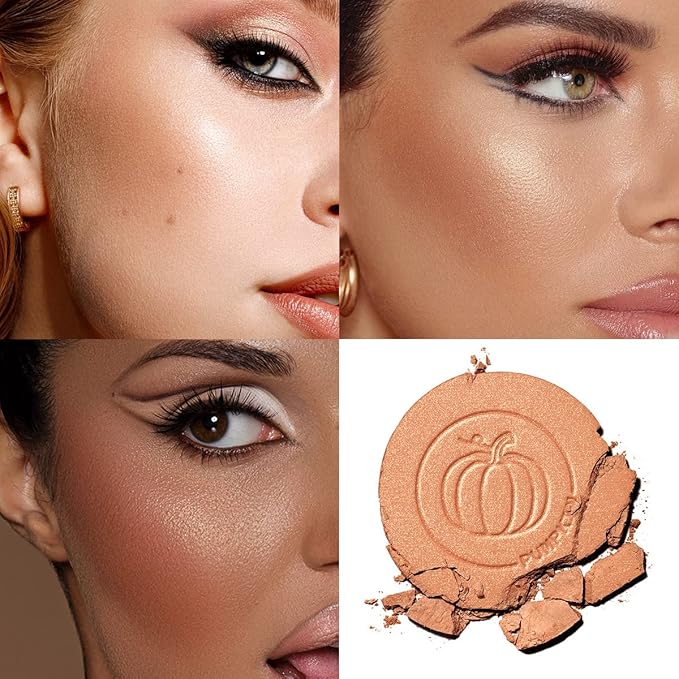 Face Blush, Powder Blush Makeup, Longlasting Highly Pigmented Face makeup, Smooth, Vegan & Cruelty Free, 1 Count, 05 PUMPKIN-Velvo Beauty
