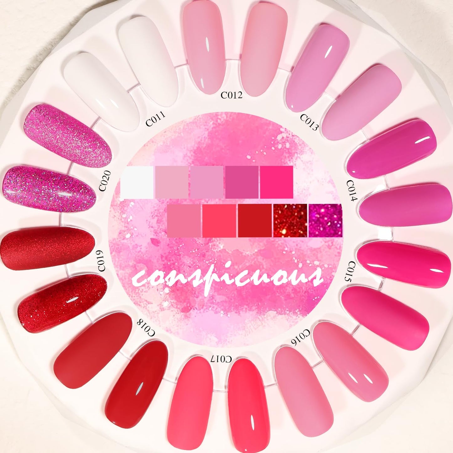 Pink Gel Nail Polish Set, Light/Hot Pink Cherry Blossom Strawberry All Seasons Soak Off Long Lasting Romantic 10 Colors Starter Kit DIY Home Gift for Girlfriend Woman Beginners-Velvo Beauty