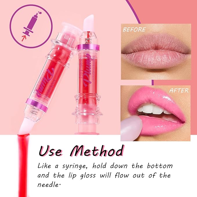 Lip Plumper Gloss 3 Colors Set,Natural Lip Plumping Oil and Lip Care Serum Enhancer for Fuller Booster Balm Moisturizing Hydrating&Reduce Fine Lines Nourishing Non-sticky Lips Mask Makeup-Velvo Beauty