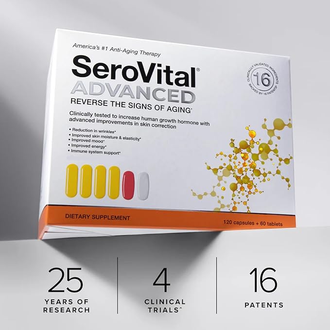 Serovital Advanced for Women - Anti-Aging Supplement for Women - Skin Benefits, Energy, and Sleep - 30 Day Supply-Velvo Beauty
