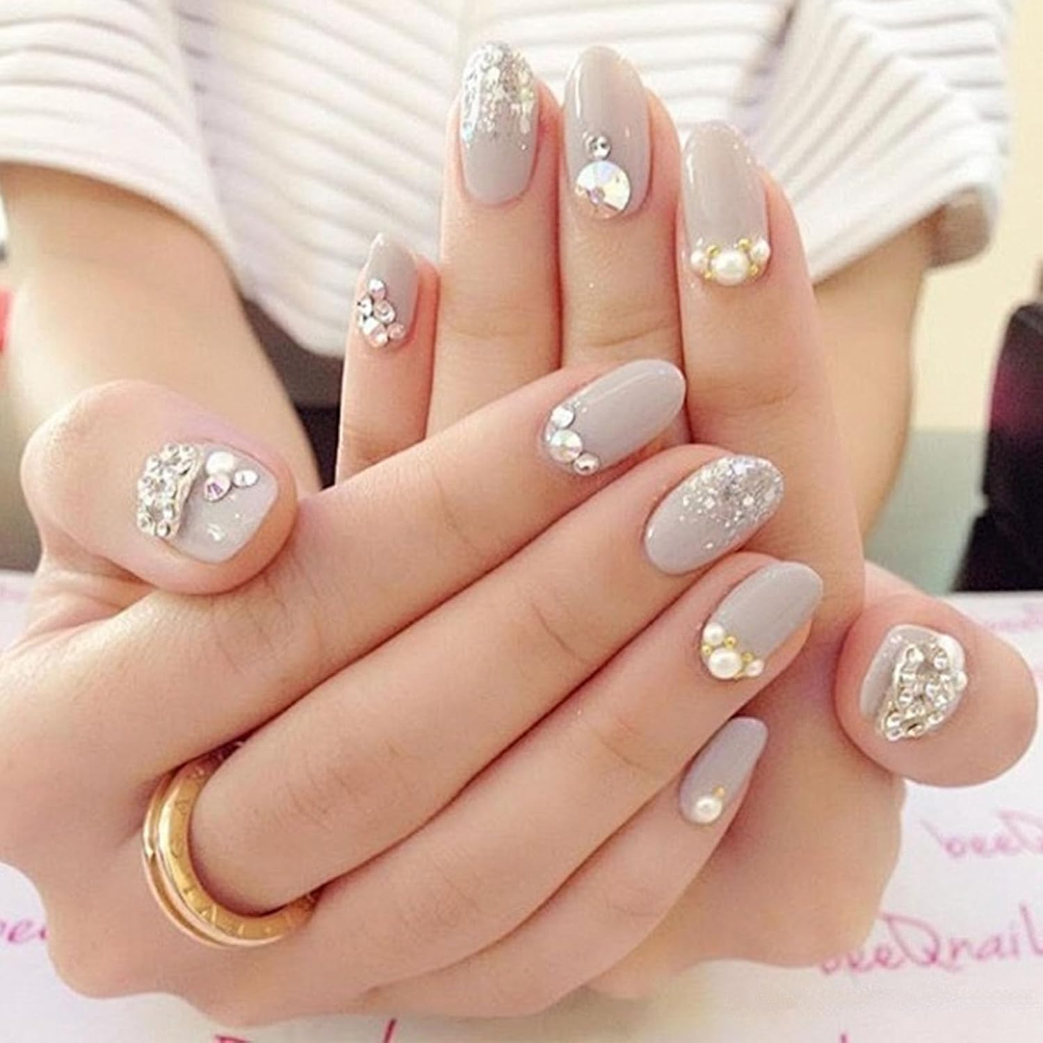 18 Types of 900 Special-Shaped Diamonds + 3200 Flat-Bottomed Nail Rhinestones, Clear Nail Crystal Gems Stone DIY Crafts for Shoes, Clothes, Jewels-Velvo Beauty