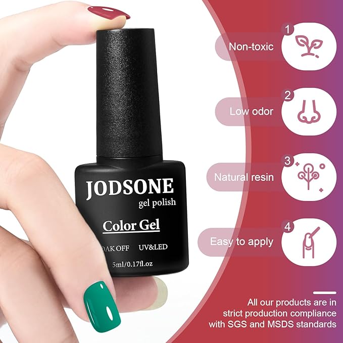 JODSONE Gel Nail Polish Kit with U V Light 32 Colors Gel Polish Set Soak Off Nail Kit Nail Art Salon or Home DIY Manicure Tools Gifts for Women-Velvo Beauty