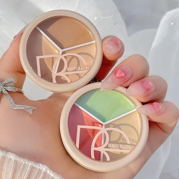 Foundation Concealer Palette + Color Corrector Palette, Light Color Combination Cosmetics Cream Highlighting Palette, Cover Dark Circles, Bruises, Age Spots, Blemish, Vegan & Cruelty Free-Velvo Beauty