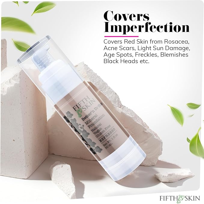 Fifth & Skin: Better’n Ur Skin Liquid Foundation (ESPRESSO - Natural, Organic, Vegan, Cruelty-Free - Gluten-Free Beauty with Buildable Coverage and Palm-Free Luxury - 1 oz-Velvo Beauty