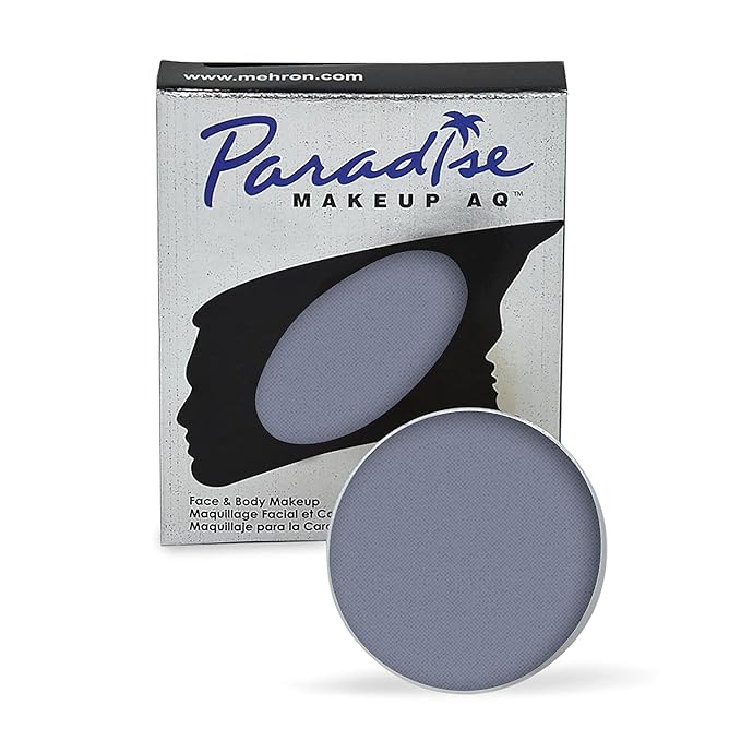 Mehron Makeup Paradise Makeup AQ Refill Size | Stage & Screen, Face & Body Painting, Beauty, Cosplay, Halloween | Water Activated Face Paint, Body Paint, Cosplay Makeup .25 oz (7 ml) (STORM CLOUD)-Velvo Beauty