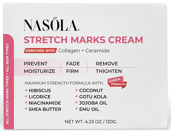 Stretch Mark Cream for Pregnancy, Eliminate and Prevent Deep Stretch Marks, Moisturizer Belly Cream for Pregnancy and Scars Removal With Enriched Collagen and Ceramide, 4.23 Oz-Velvo Beauty