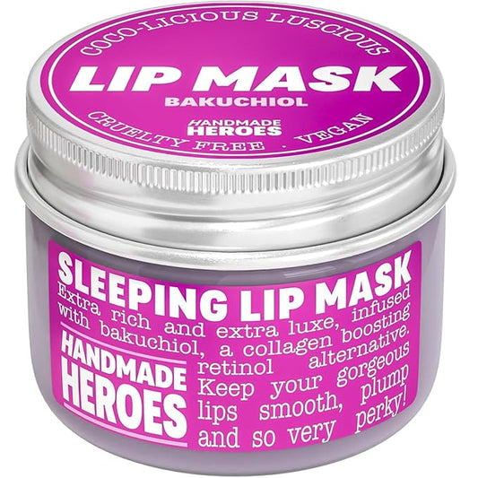 100% Natural Vegan Lip Butter Sleeping Lip Mask, Overnight Lip Moisturizer and Conditioner for Dry Lips. Intensive Lip Balm and Lip Therapy Skin Care with Mango butter (Bakuchiol - Collagen Boosting)-Velvo Beauty