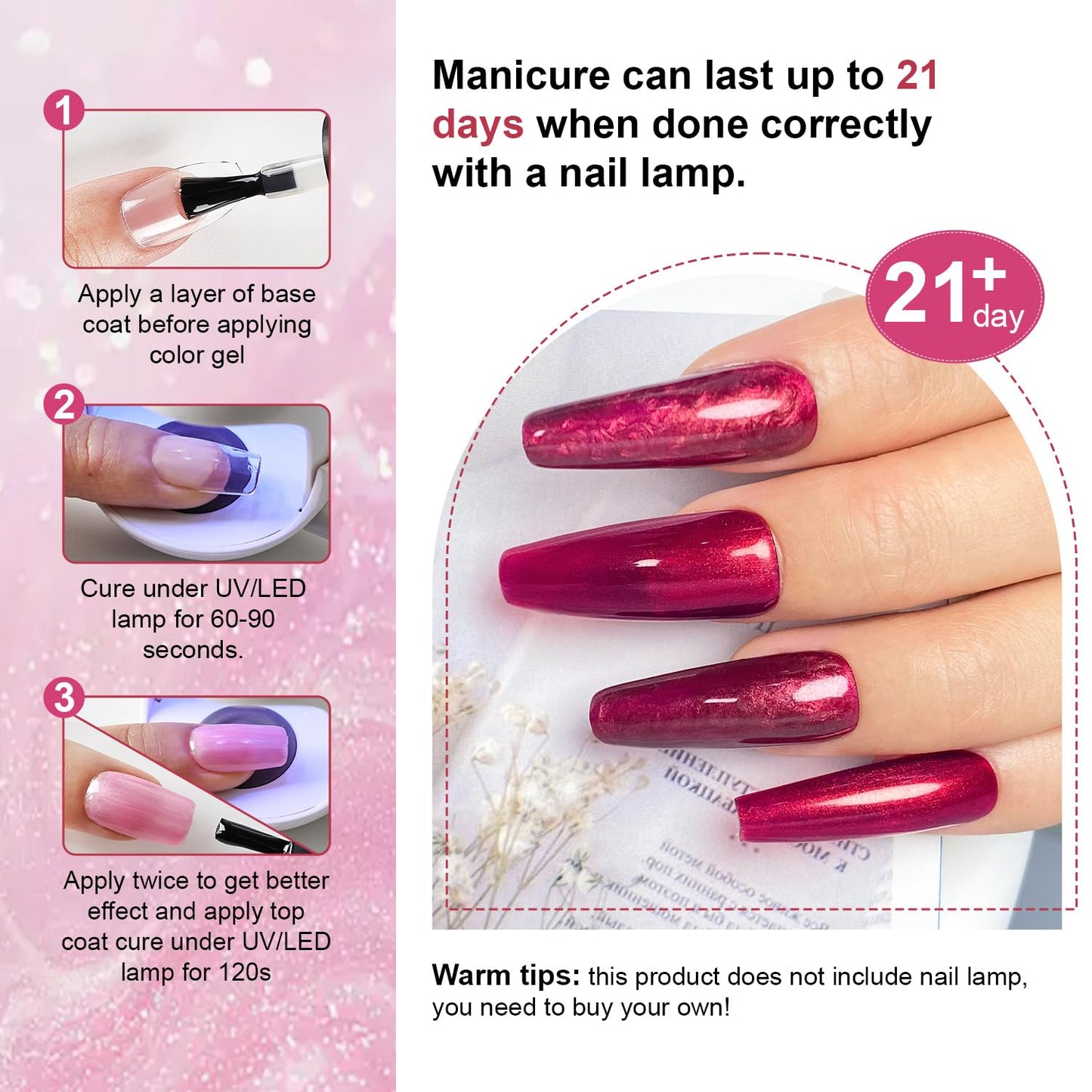 JODSONE 10 Color Gel Nail Polish Set with Base Coat and Top Coat Great DIY Salon Home Gift-Velvo Beauty