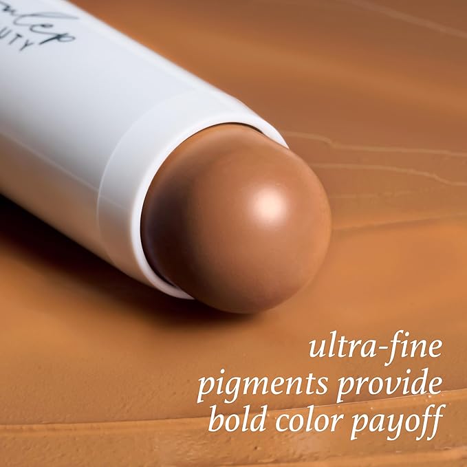 Julep Skip the Brush Cream to Powder Bronzer & Contour Stick - In Paradise Darker skin tones - Long Lasting Blendable and Buildable Color -Multi-Use 2-in-1 Blush and Lip Makeup Stick-Velvo Beauty