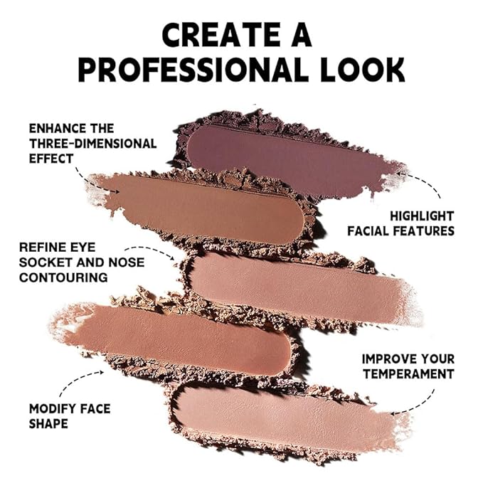 Natural Matte Light Brown Cream Contour Palette – Lightweight, Blendable Monochrome Powder, Base for All Skin Tones, Face Makeup for Women & Men, Vegan & Cruelty-Free, Paleta de Contorno en Crema Mate-Velvo Beauty