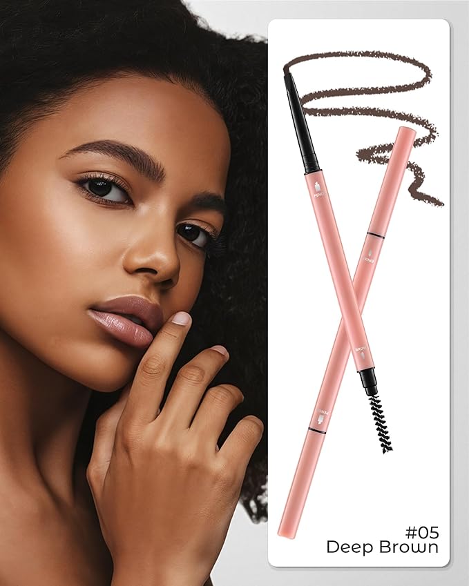 12Pcs Microblading Eyebrow Pencils Deep Brown Waterproof Eye Brow Pencil w/Eye Brow Razor & Scissors Kit 0.5mm Ultra-Fine Tip Creates Hair-Like Strokes for Women Effortless Natural Brows-Velvo Beauty